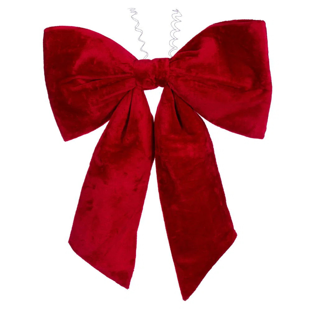 24" x 32" Faux Fur Bow. Festive Christmas Decor and it is Ready to Hang. | Wayfair North America