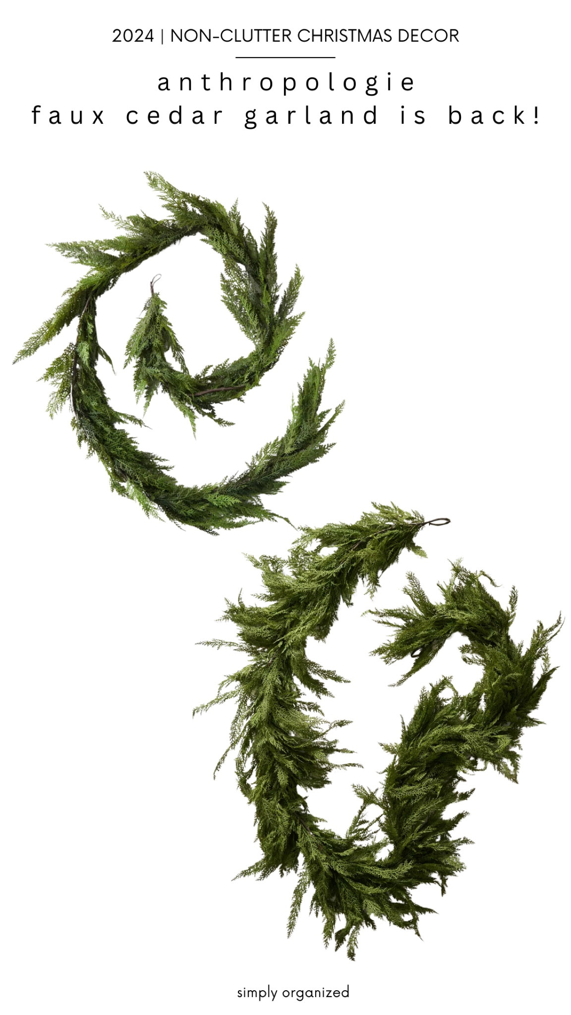 The faux cedar garland that I have owned for more than five years is back again at Anthropologie this season! This year they have the original garland as well as a thick version. This garland is so lifelike and it  sells out quickly, which is why I’m sharing it before Halloween has even arrived. ♥️

#LTKHoliday #LTKSeasonal #LTKHome