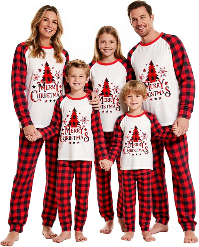 Family Christmas Pajamas Matching Sets Holiday Pjs Sleepwear Cousins Crew Outfits For Women Men A... | Amazon (US)