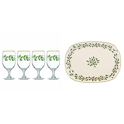 Lenox Holiday Glassware and Serving Platter Bundle | Amazon (US)