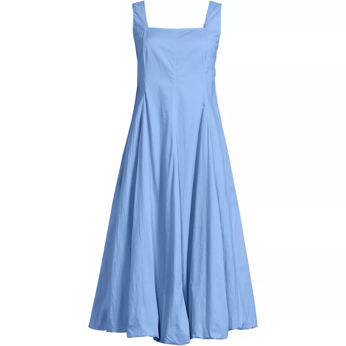 Women's Sleeveless Cambric Bubble Hem Midi Dress | Lands' End (US)
