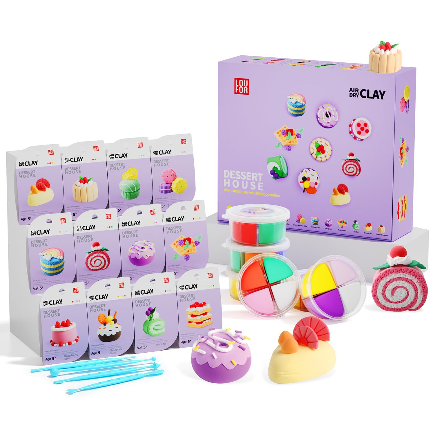 Air Dry Clay Kits - Modeling Clay for Kids, Ultra Light & Soft, Safe & Non-Toxic, DIY Air Dry Cla... | Amazon (US)