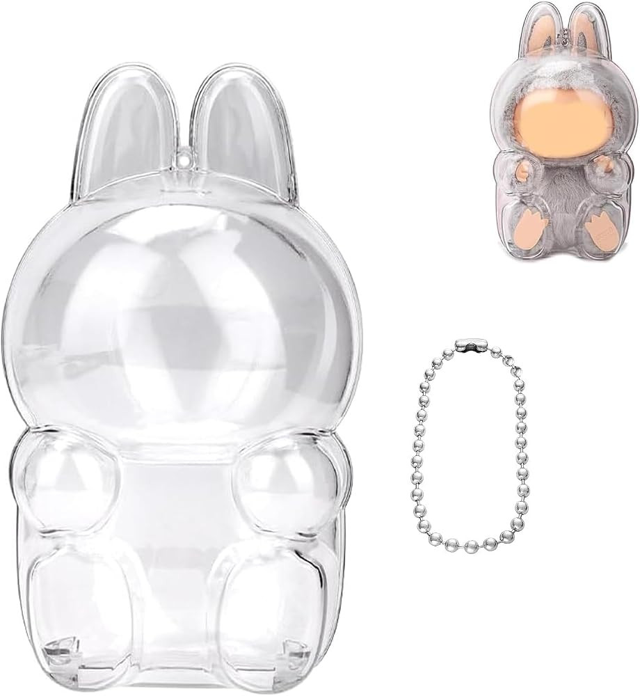Techchii Keychain Case for Labubu Doll, Protective Keychain for Labubu Have a Seat, Transparent P... | Amazon (UK)