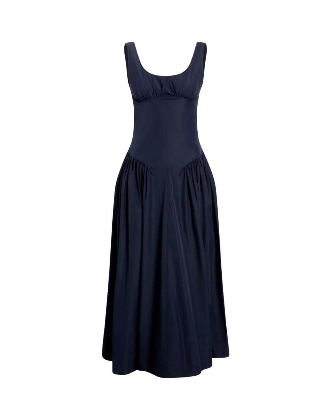 KENDALL DRESS IN TECH COTTON Navy / 6 | FEBE Clothing