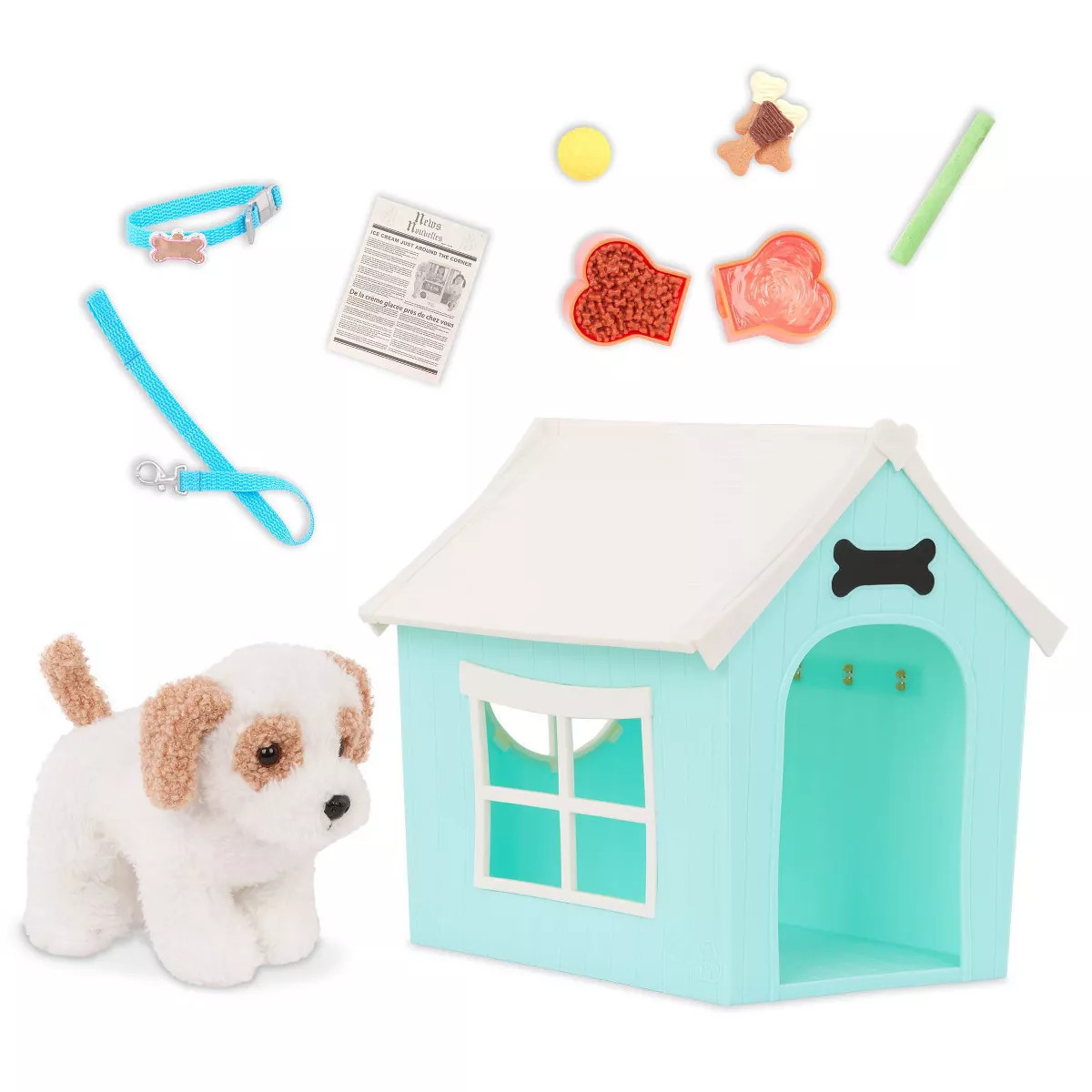 Our Generation Puppy Place Pet Dog Plush & Dog House Accessory Set for 18'' Dolls | Target