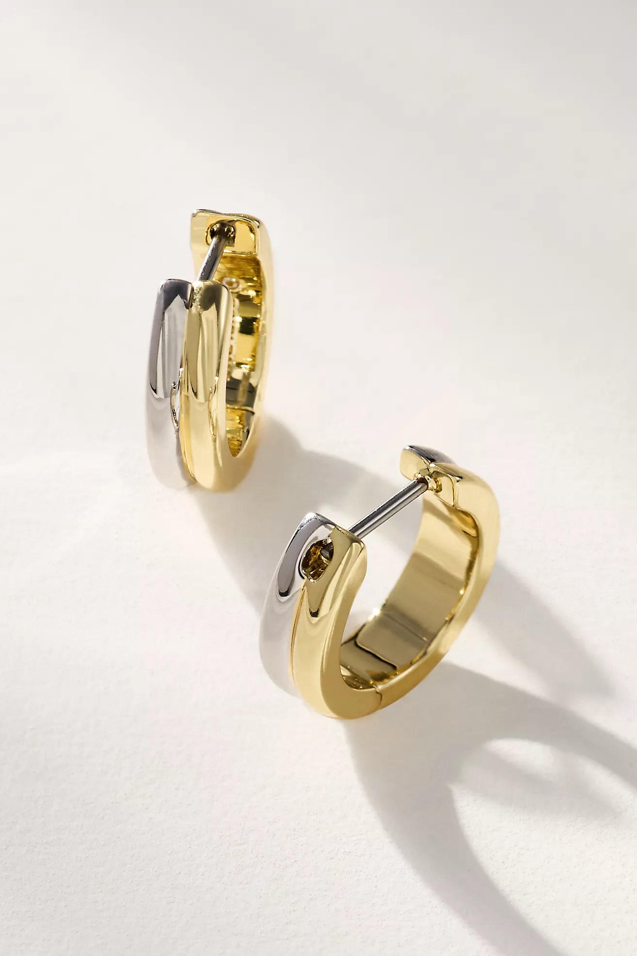 Ana Luisa Asher Mixed Metal Huggie Hoop Earrings | Anthropologie (US)
