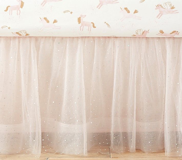 Shimmer Tulle Crib Skirt | Pottery Barn Kids