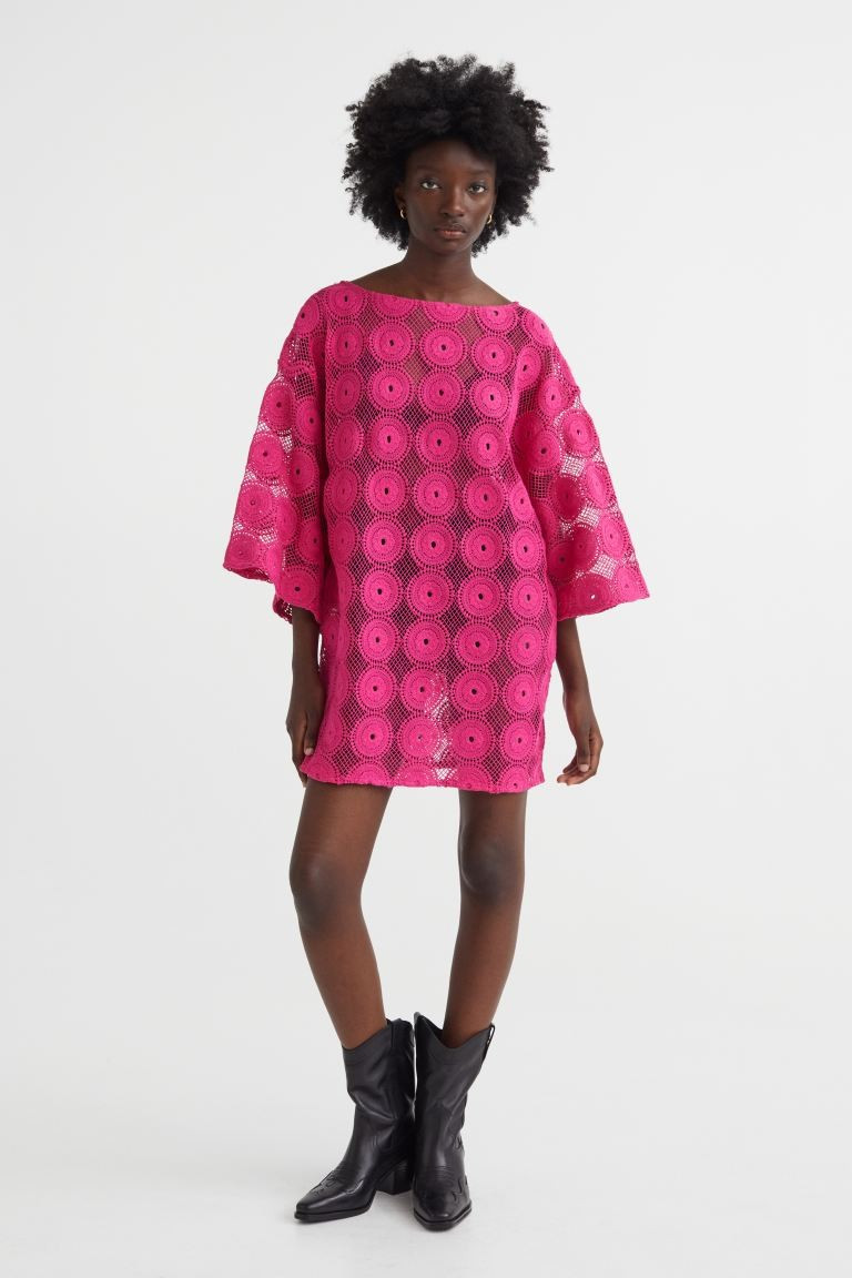 Crochet-look A-line dress | H&M (UK, MY, IN, SG, PH, TW, HK)