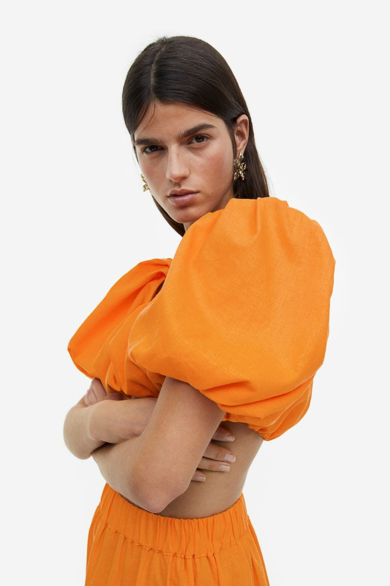 Linen-blend crop top | H&M (US + CA)