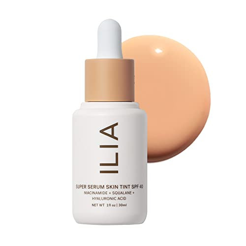 ILIA - Super Serum Skin Tint SPF 40 | Non-Comedogenic, Vegan, LIghtweight to Help Against Blue Light, Pollution while Hydrating, Smoothing, Refining (Kai ST6.5, 1 fl oz | 30 ml) | Amazon (US)