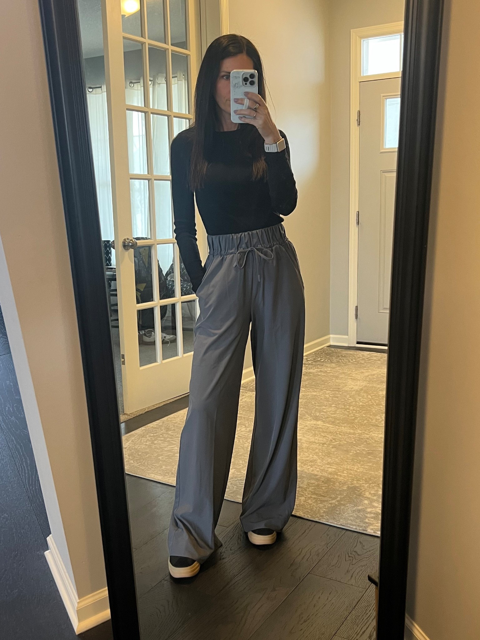 I’ve loved wide leg active pants for years and these are a great pair. Super lightweight so you can wear year round and nice and long! I’m wearing today with a slim top tucked in, but these are also cute with a cropped tee or sweatshirt- or could be dressed up too! Such a versatile pant. I love this grey but they also come in black and blue. True to size, I’m in an XS  

#LTKootd #LTKActive #LTKSpringSale