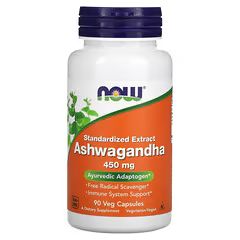 Ashwagandha, Standardized Extract, 450 mg, 90 Veg Capsules | iHerb