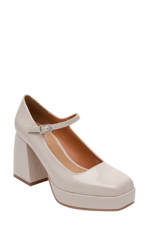 Lisa Vicky Notice Mary Jane Platform Pump in Beige at Nordstrom, Size 10 | Nordstrom