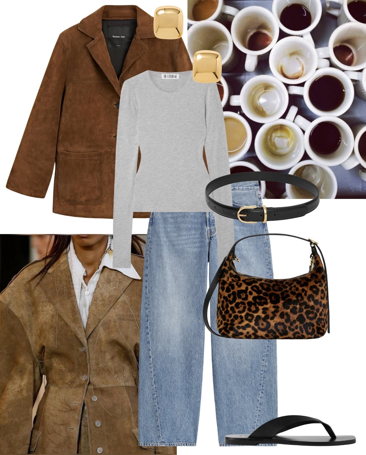 Suede Blazer outfit ideas | leopard print bag | grey t shirt | jeans 

#LTKeurope #LTKautumn #LTKstyletip