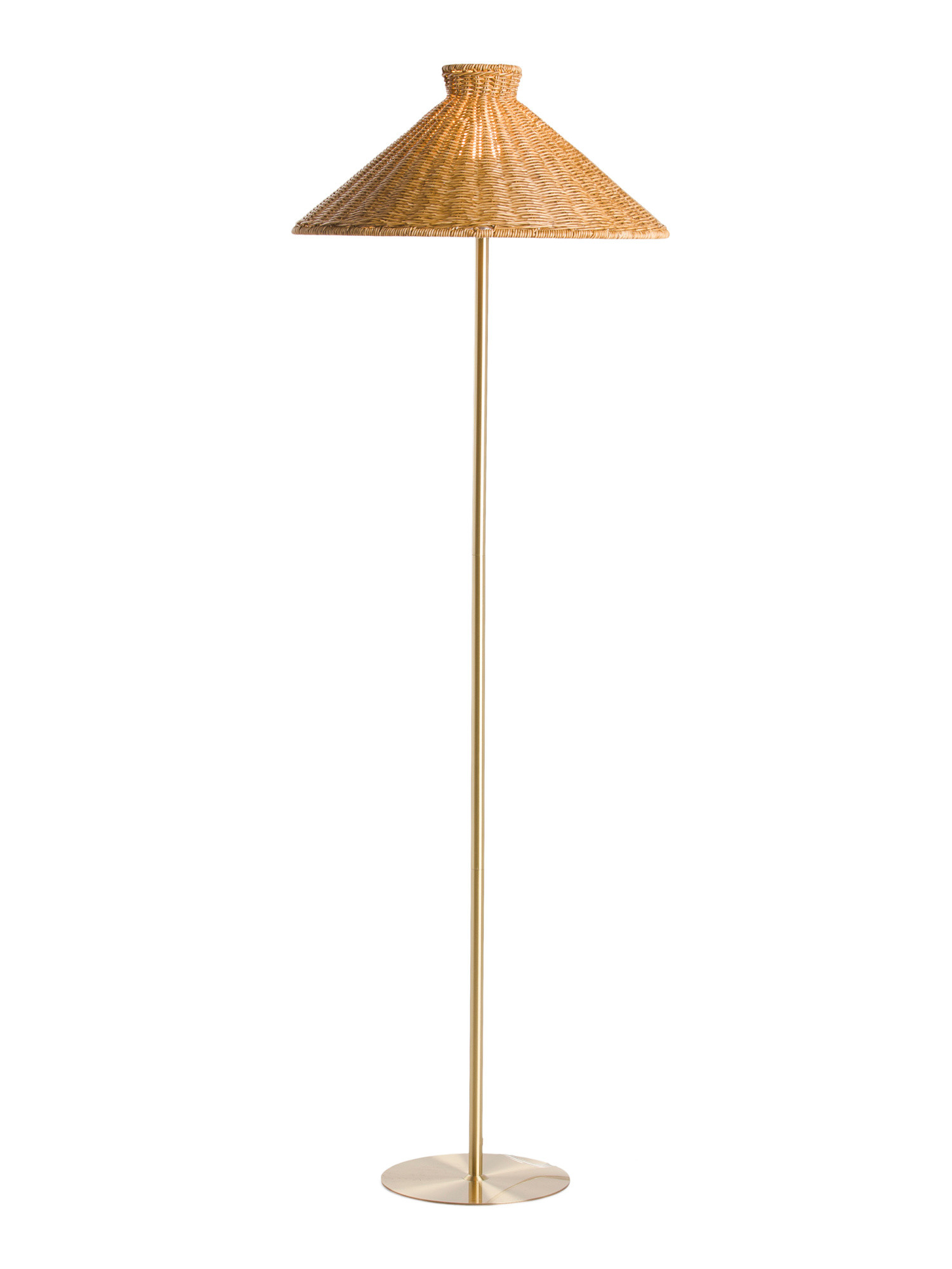 Wicker Cone Shaped Floor Lamp | Coastal | Marshalls | Marshalls