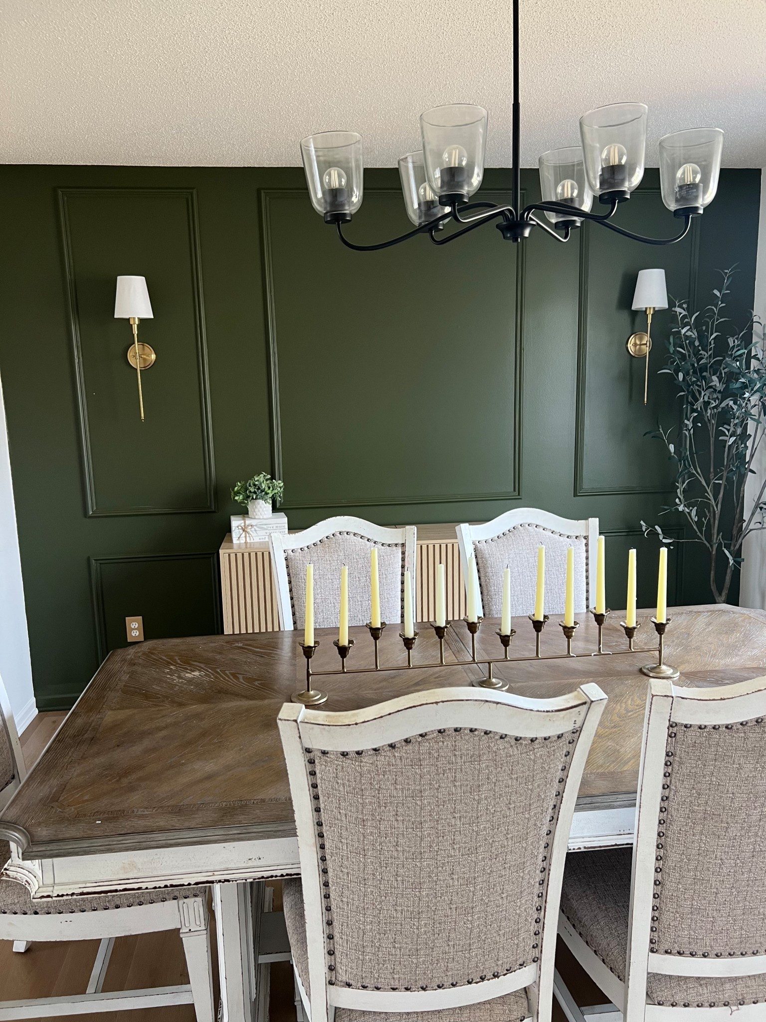 Our framing in our dining room is complete! Now just on the hunt for the perfect frame photo or artwork for the middle 🤍 love these battery operated light sconces! They have six different light settings and a remote and super easy to install! 

#LTKHome #LTKdayinmylife #LTKSeasonal