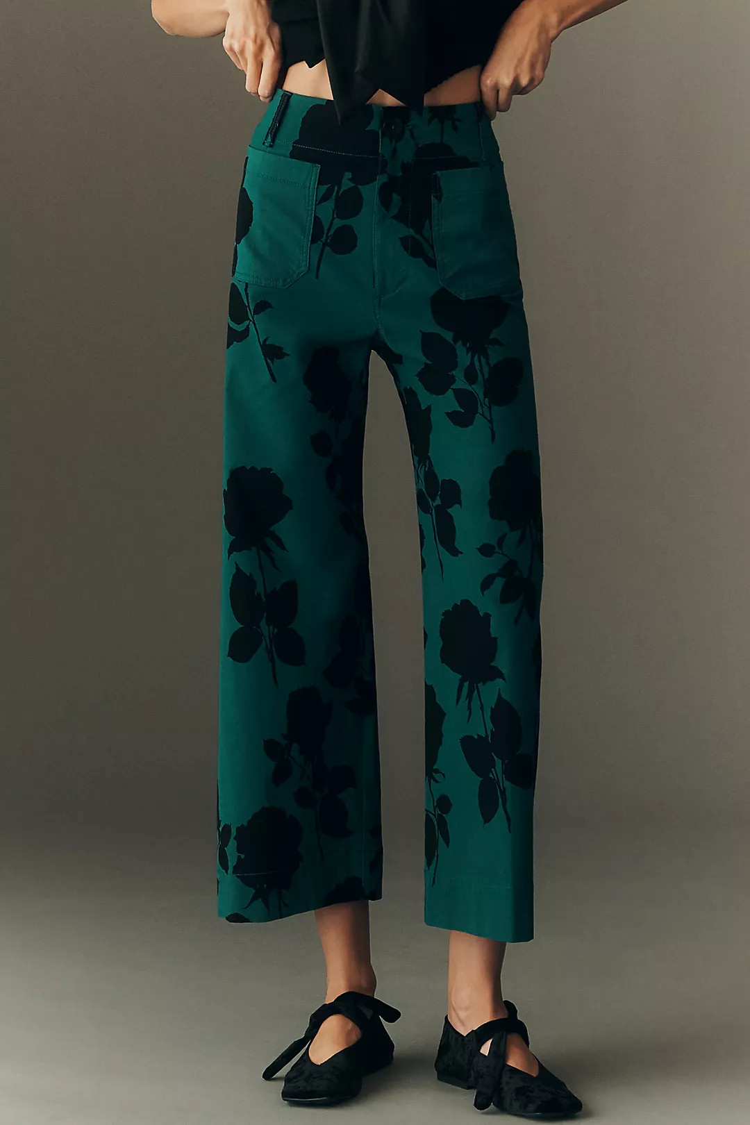 The Colette Magic Fabric Crop Wide-Leg Pants by Maeve | Anthropologie (US)