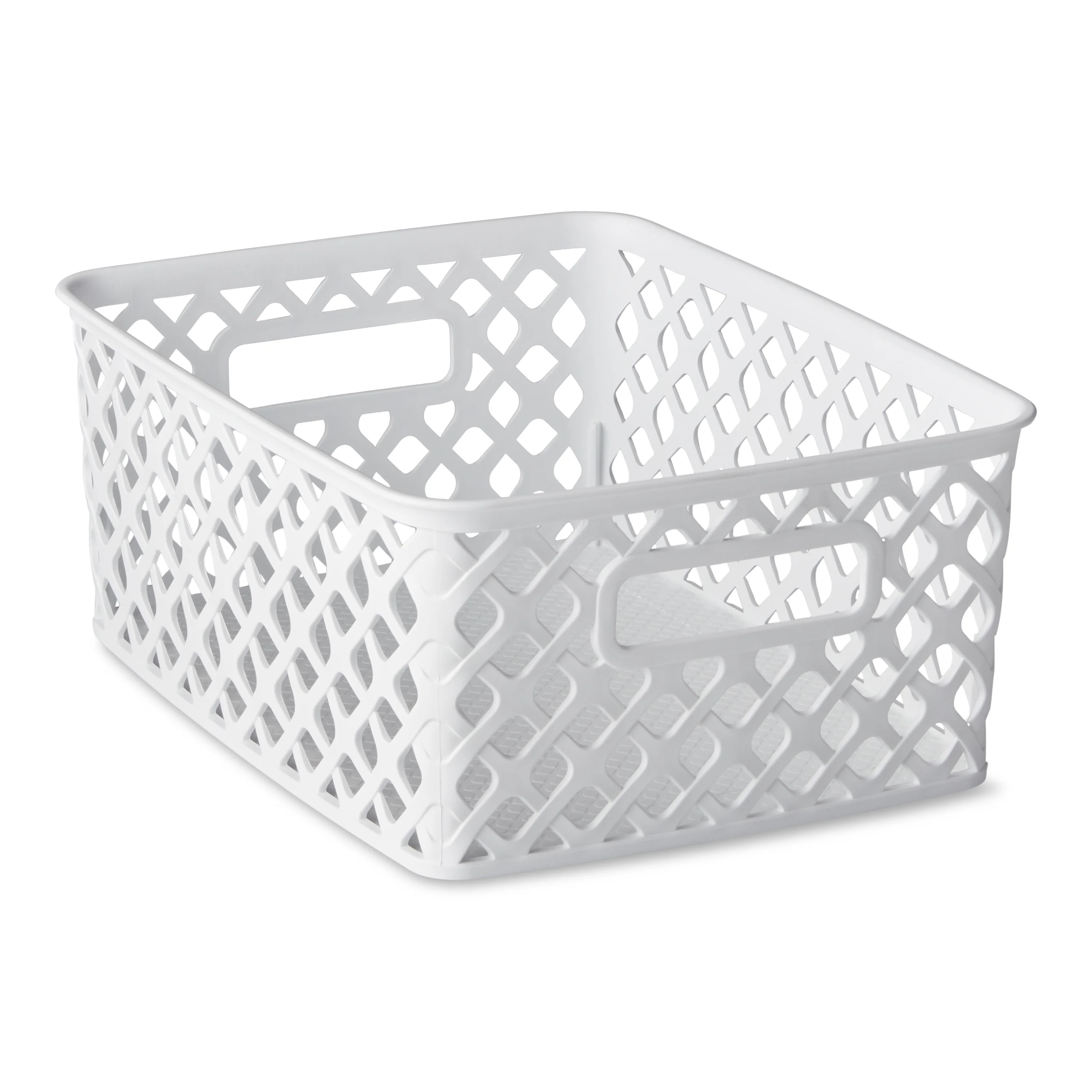 Mainstays Small White Decorative Storage Basket - Walmart.com | Walmart (US)