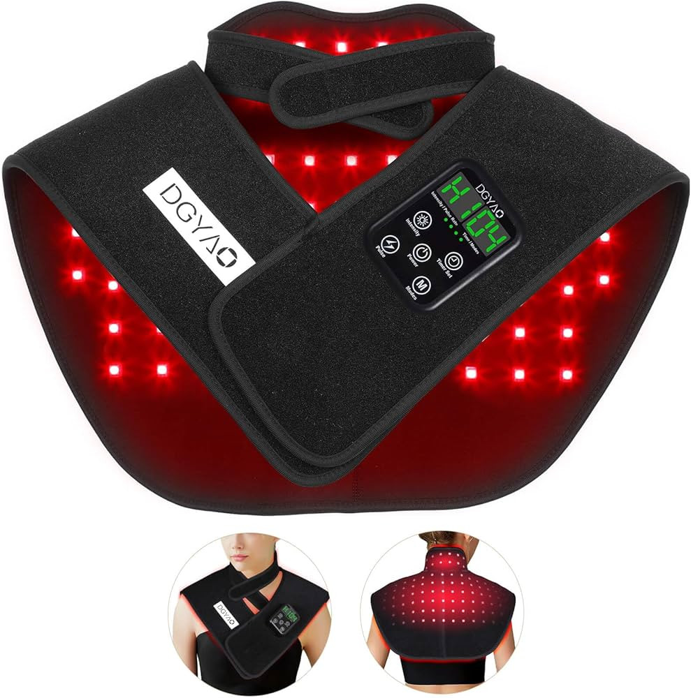 DGYAO New RC2 Cordless Red Light Therapy for Neck and Shoulders, Near Infrared Therapy Wrap Pulse... | Amazon (US)