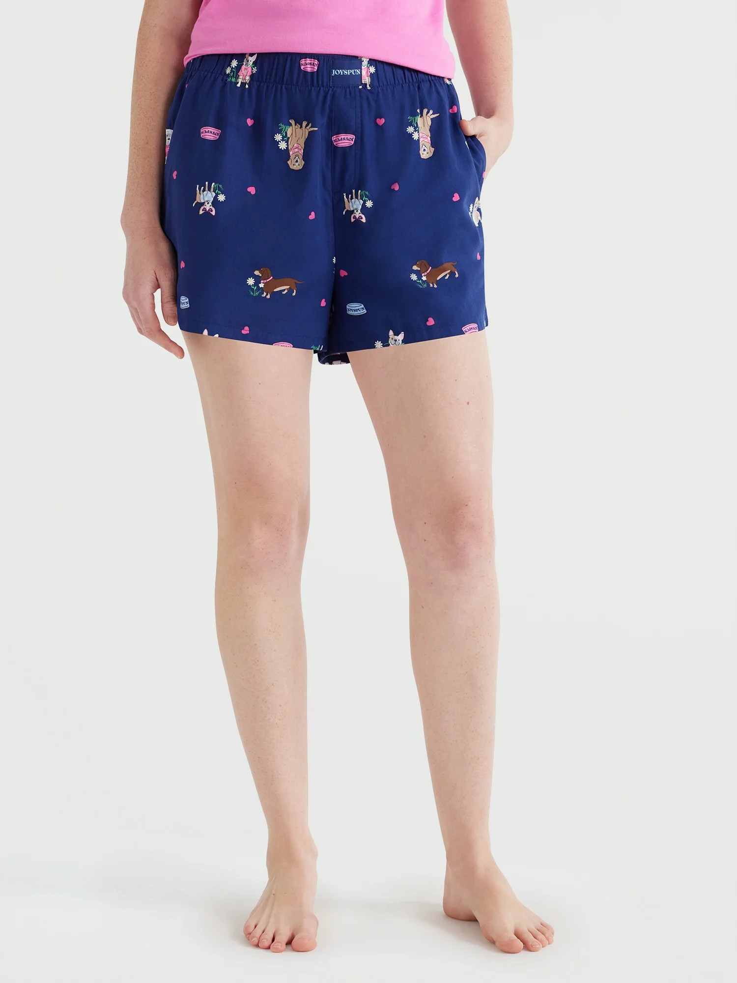 Joyspun Women's Woven Pajama Boxer Shorts, Sizes XS to 3X | Walmart (US)