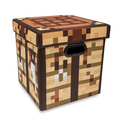 Ukonic Minecraft Crafting Table Fabric Storage Bin Cube Organizer with Lid | 13 Inches | Target