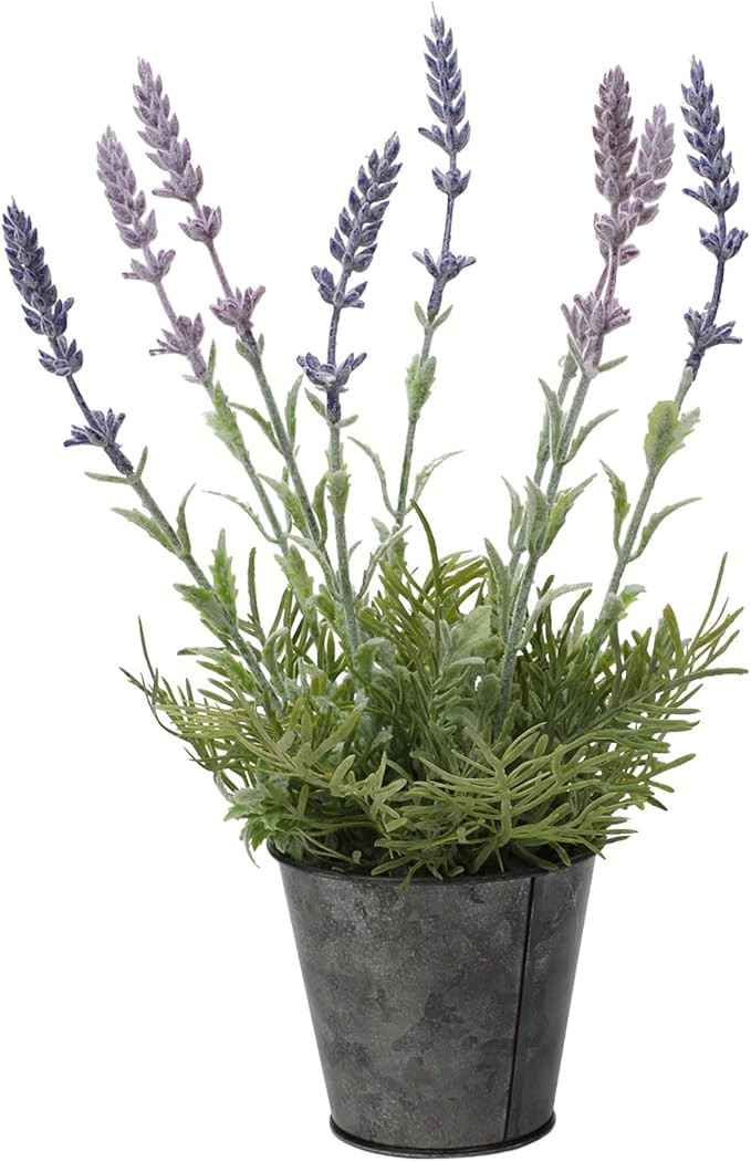 Briful Faux Lavender Plant 13" High Rustic Purple Fake Lavender Fake Flowers for Decoration Laven... | Amazon (US)