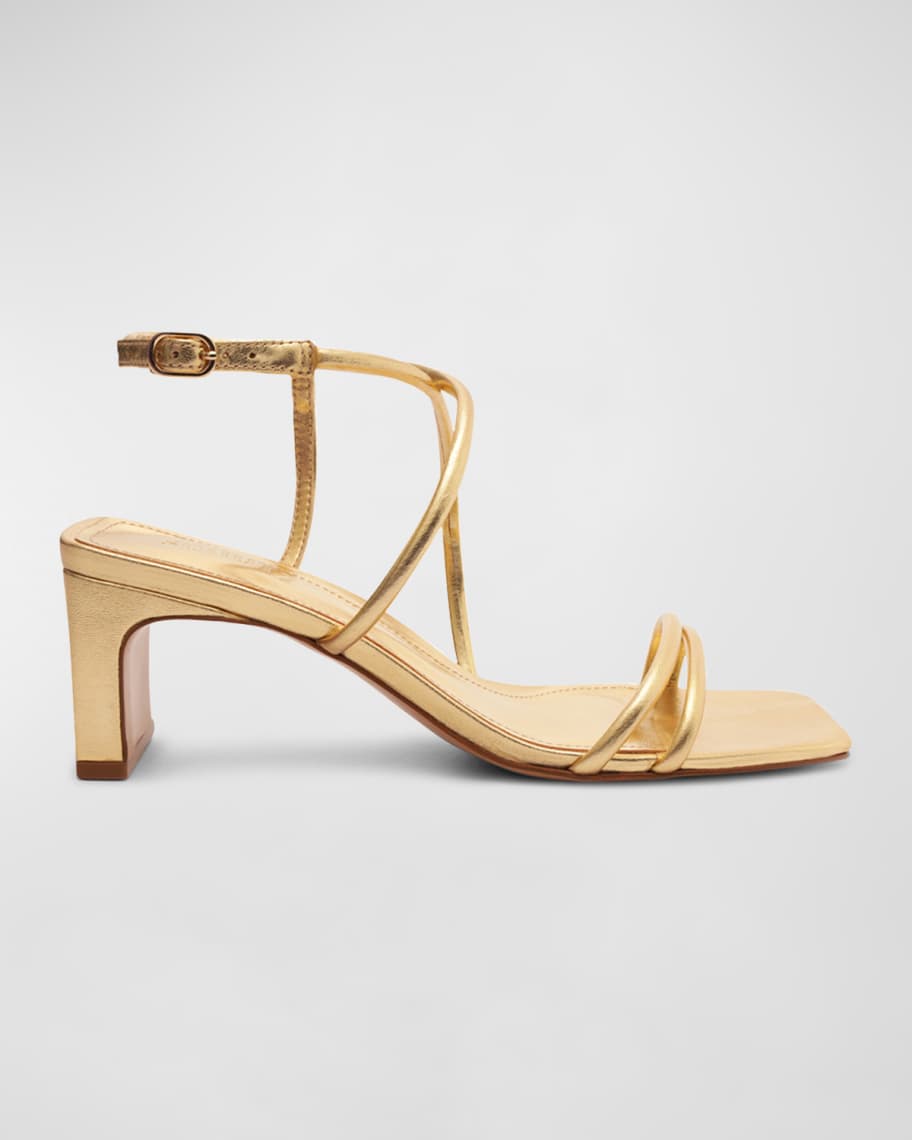 Schutz Aimee Leather Ankle-Strap Sandals | Neiman Marcus