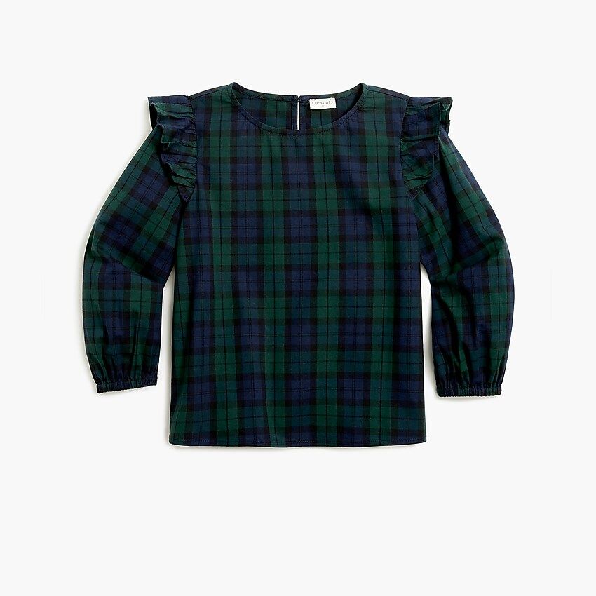 Girls' long-sleeve ruffle top | J.Crew Factory