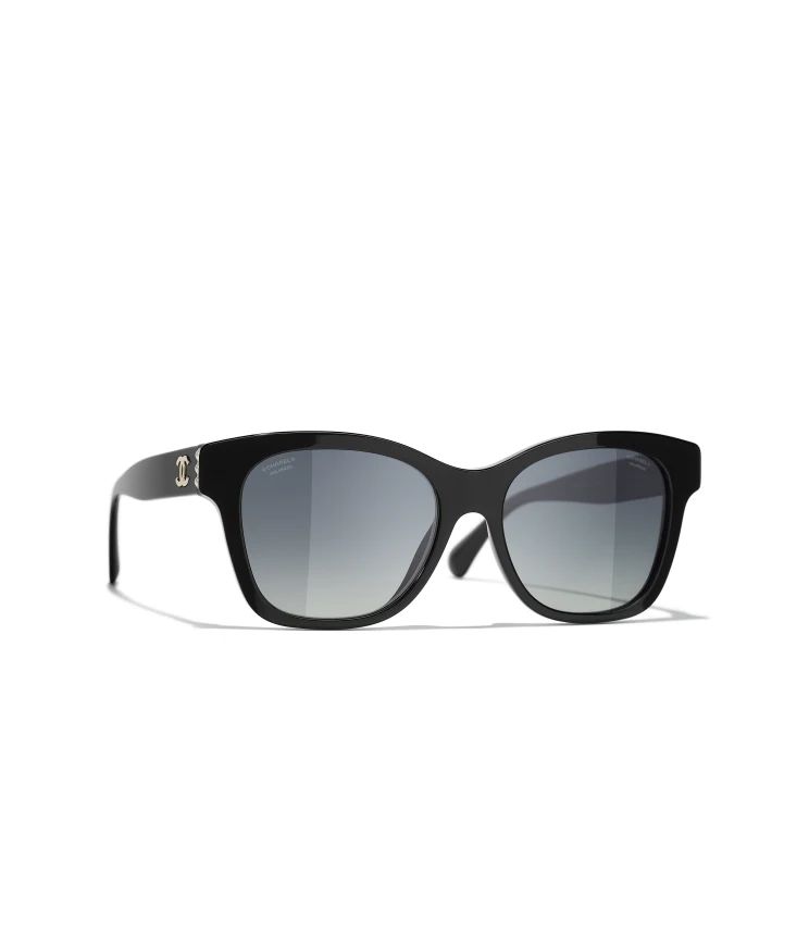 Sunglasses: Square Sunglasses, acetate & glass pearls — Fashion | CHANEL | Chanel, Inc. (US)