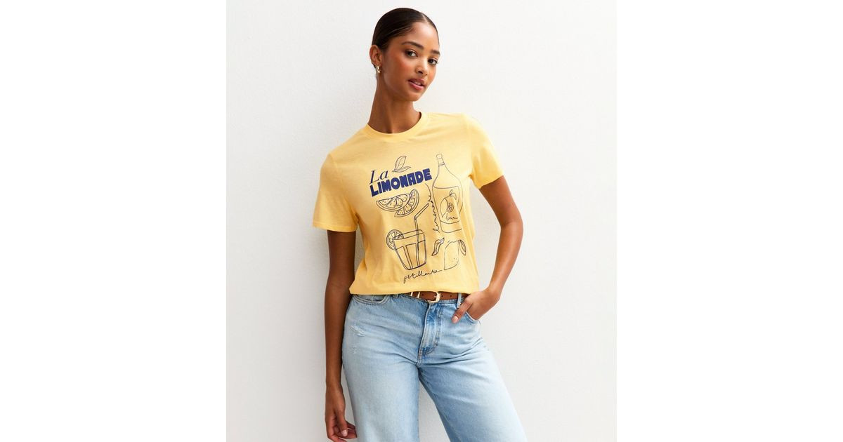 Yellow Lemonade Print T-Shirt
						
						Add to Saved Items
						Remove from Saved Items | New Look (UK)
