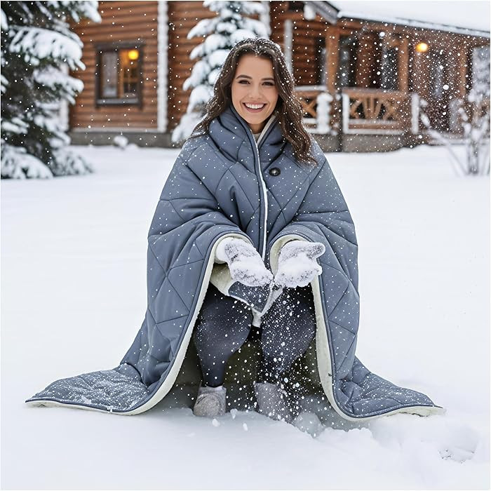 Heated Blanket Battery Operated,12V Heated Shawl Throw Blanket,Cordless heating pad with 15000 ba... | Amazon (US)