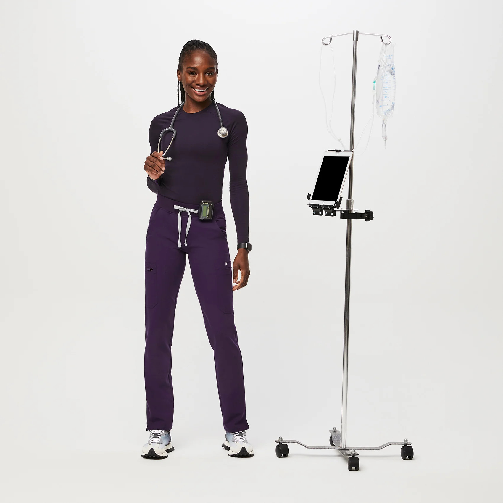 Women's Salta Seamless Longsleeve Underscrub - Purple Jam · FIGS | FIGS