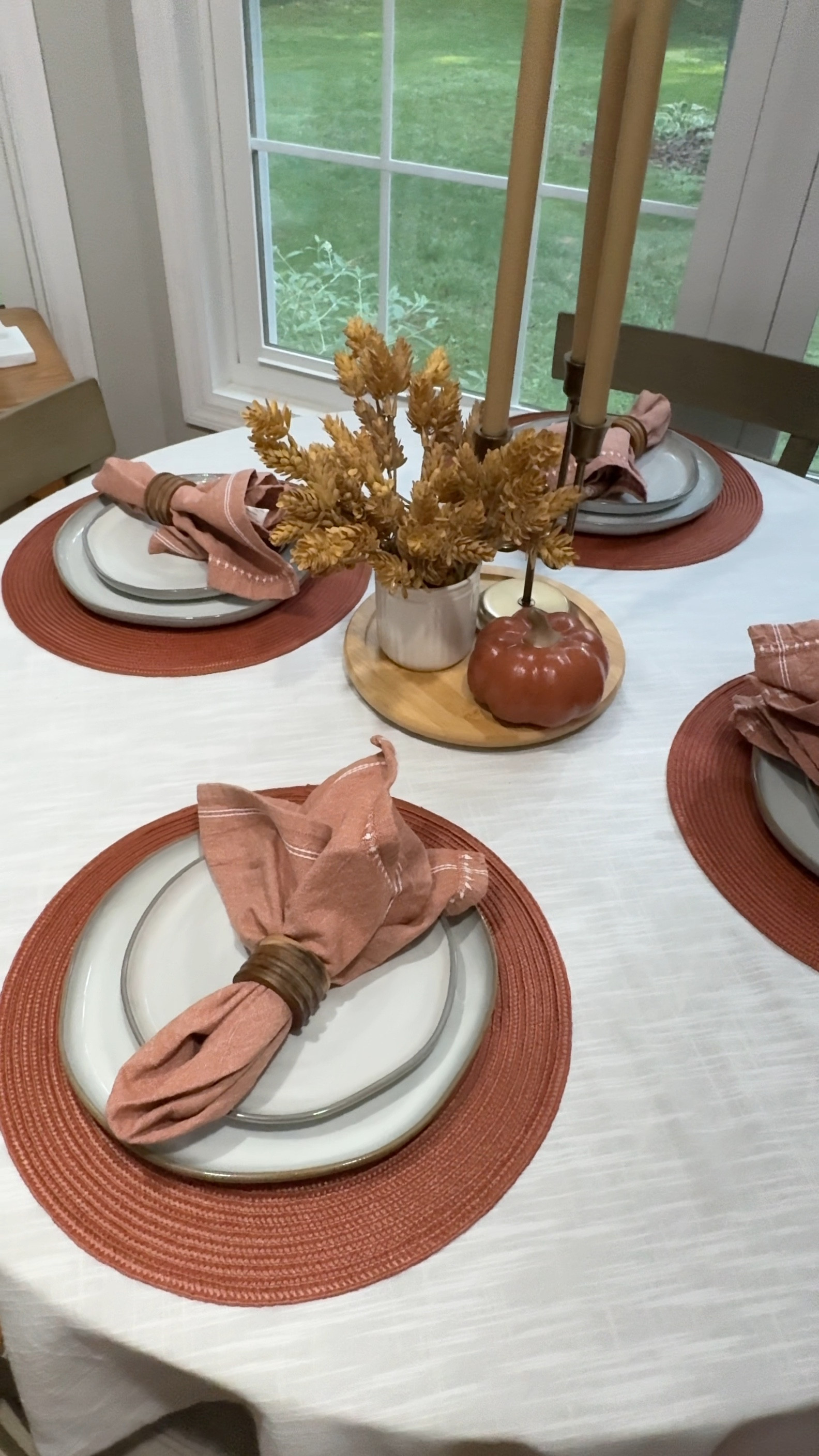 Simple fall “pumpkin spice” tablescape. 
Hearth and Hand fall decor

#LTKSeasonal #LTKFindsUnder50 #LTKHome