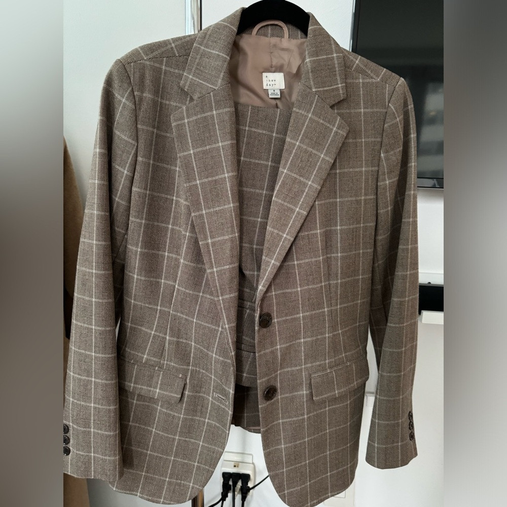 A New Day (Target) Suit Set - light brown wide plaid | Poshmark
