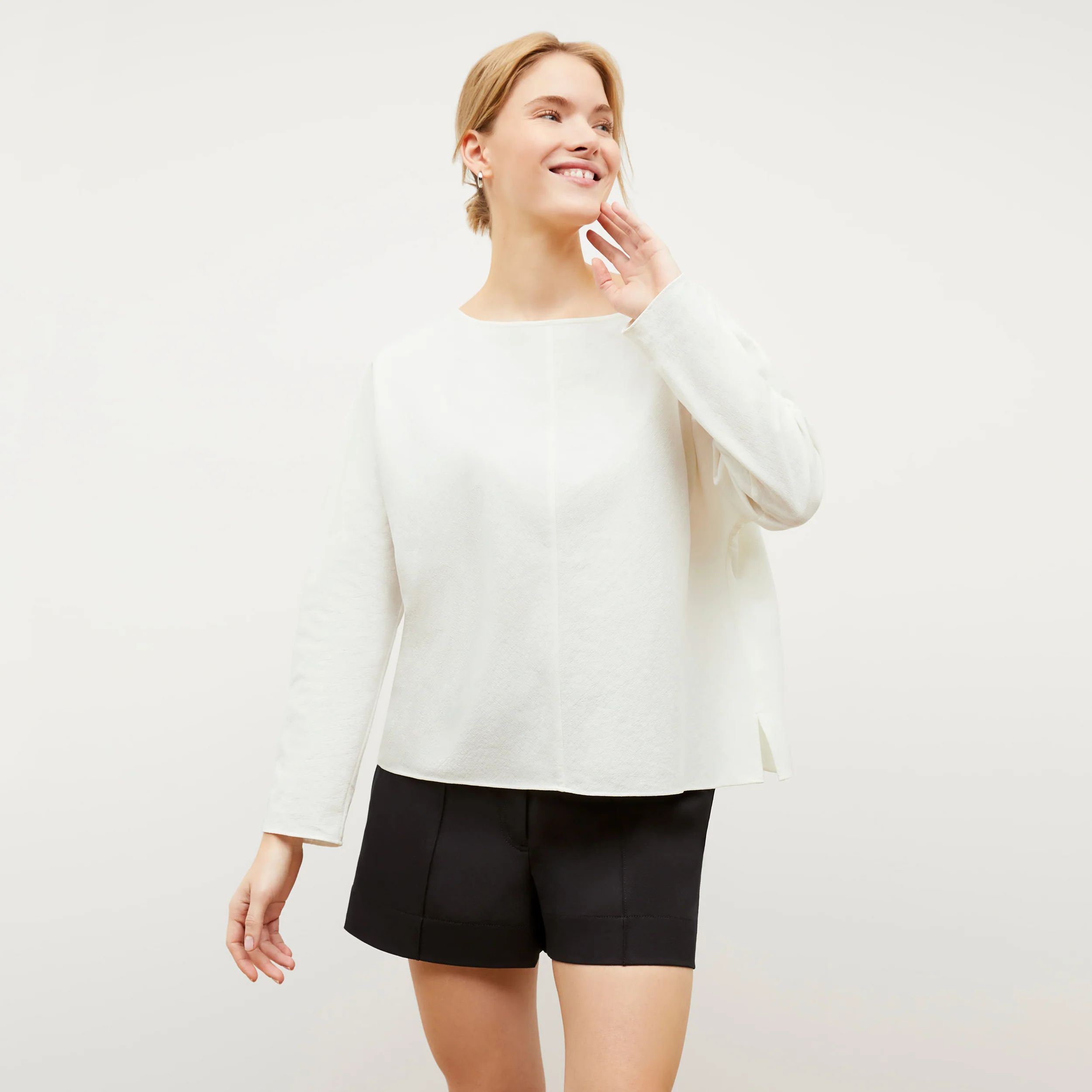 Wren Top - Double-Faced Linen :: Ivory | MM LaFleur