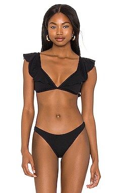 eberjey Graziela Bikini Top in Black Pique from Revolve.com | Revolve Clothing (Global)