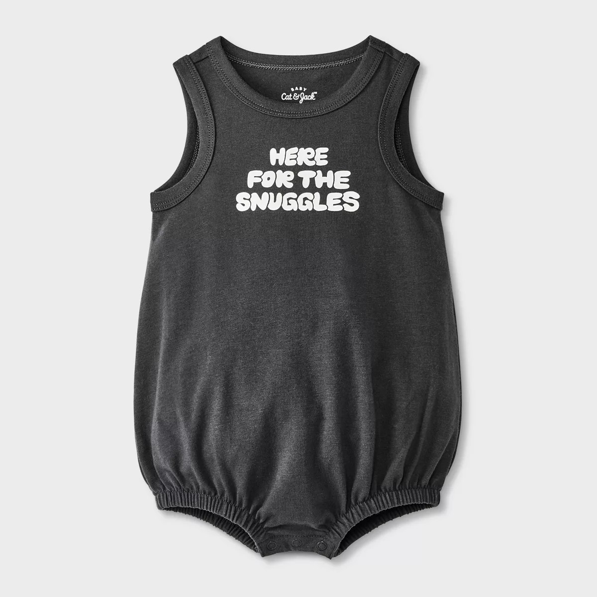 Baby Here For The Snuggles Romper - Cat & Jack™ Black | Target