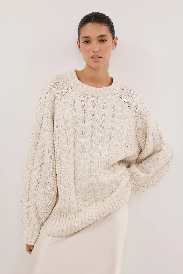TOM CREAM CABLE LONGLINE JUMPER | DISSH