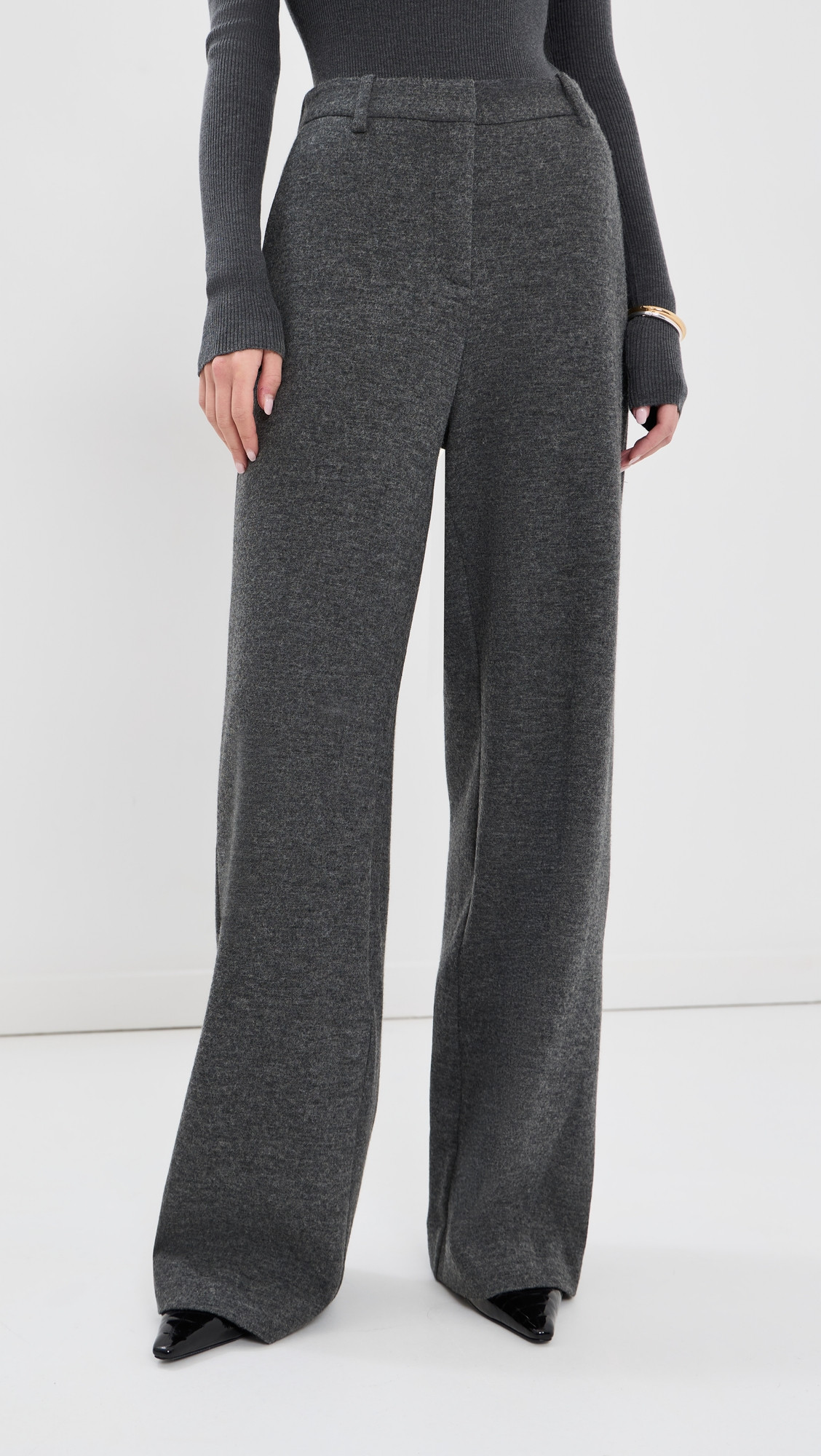 SIMKHAI Tavar Trousers Dark Charcoal 12 | Shopbop