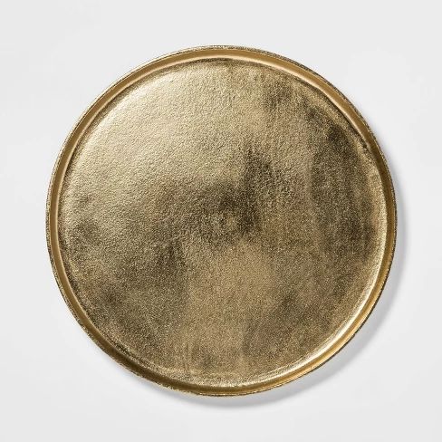 17.6" Brass Round Tray Gold - Threshold™ | Target