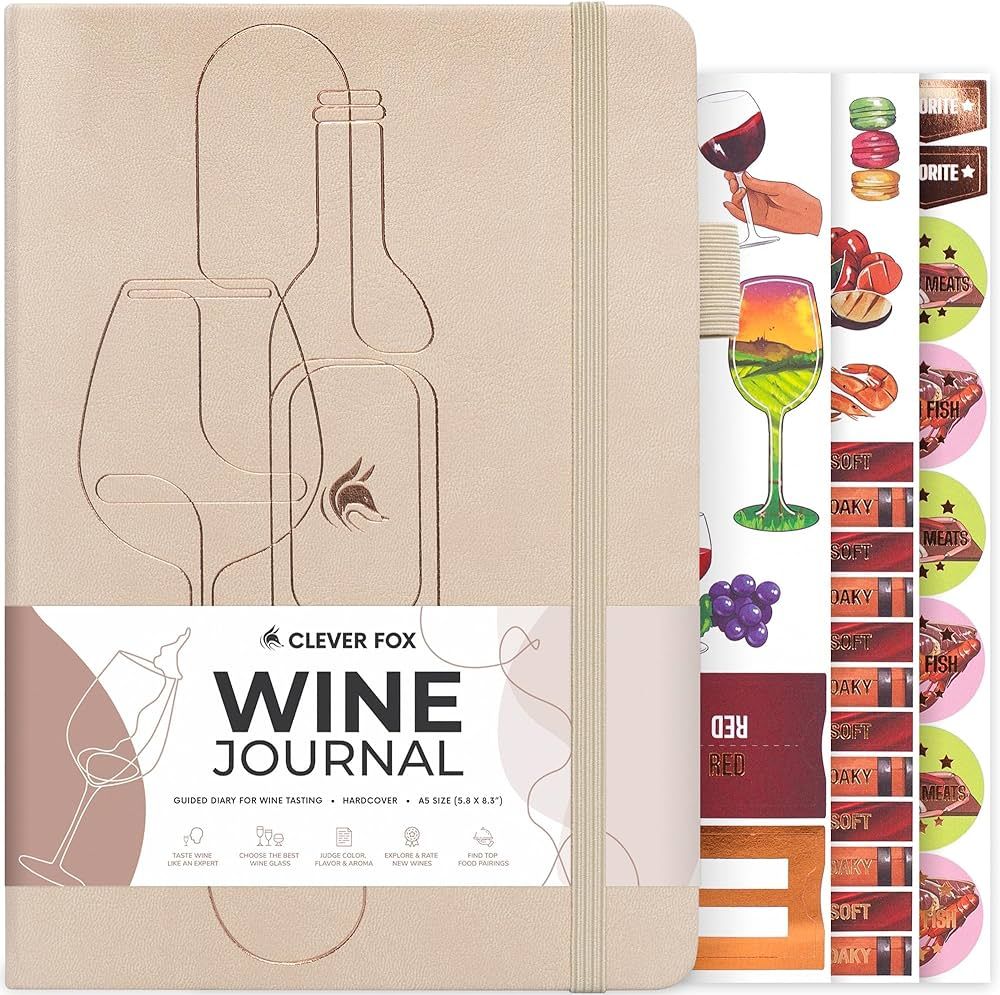 Amazon.com: Clever Fox Wine Journal for Wine Tasting – Guided Wine Diary & Log Book with Tastin... | Amazon (US)