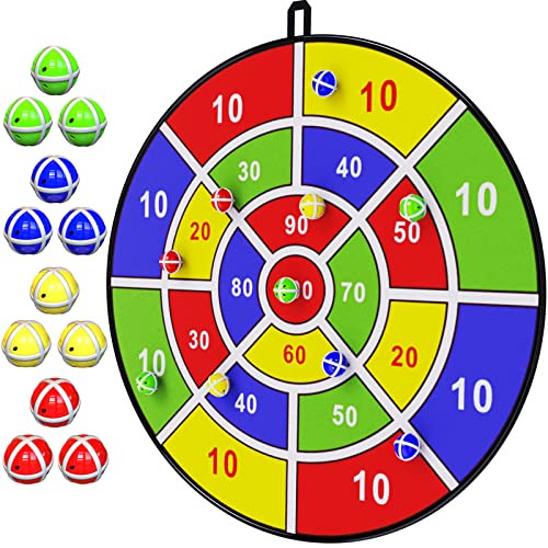 29" Large Dart Board for Kids, BooTaa Kids Dart Board with 12 Sticky Balls, Boys Toys, Indoor/Sport Outdoor Fun Party Play Game Toys, Birthday Gifts for 3 4 5 6 7 8 9 10 11 12 Year Old Boys Girls | Amazon (US)