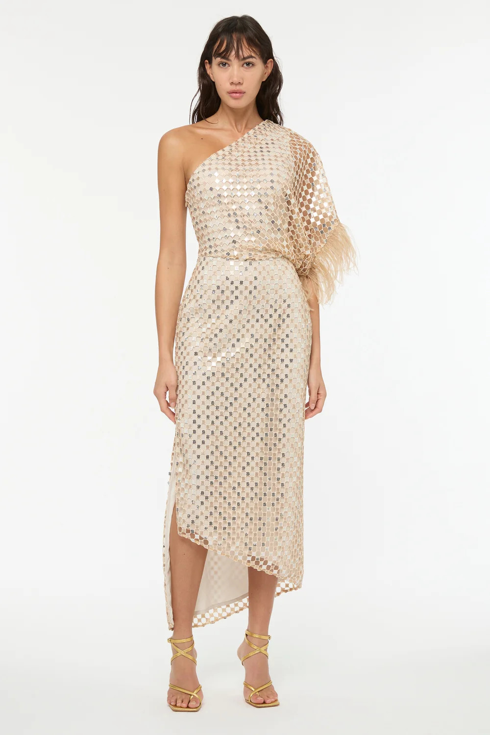 Checkerboard Sequin Event Dress | MANNING CARTELL