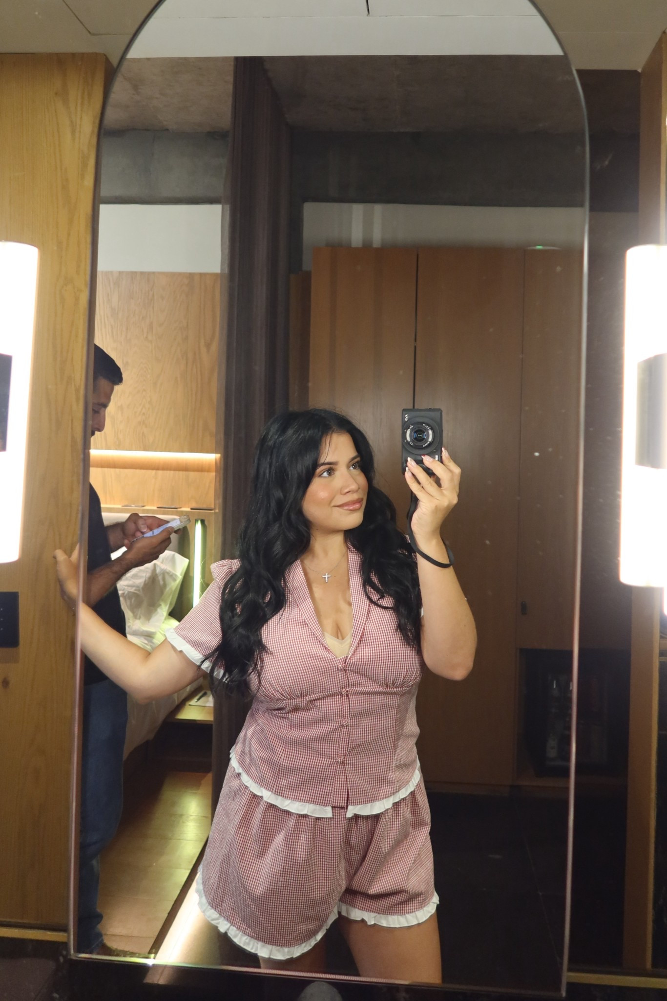 The cutest red gingham set ❤️ #revolve #sets 