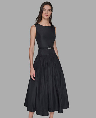 KARL LAGERFELD PARIS Women's Taffeta Drop-Waist Ball Gown - Macy's | Macy's