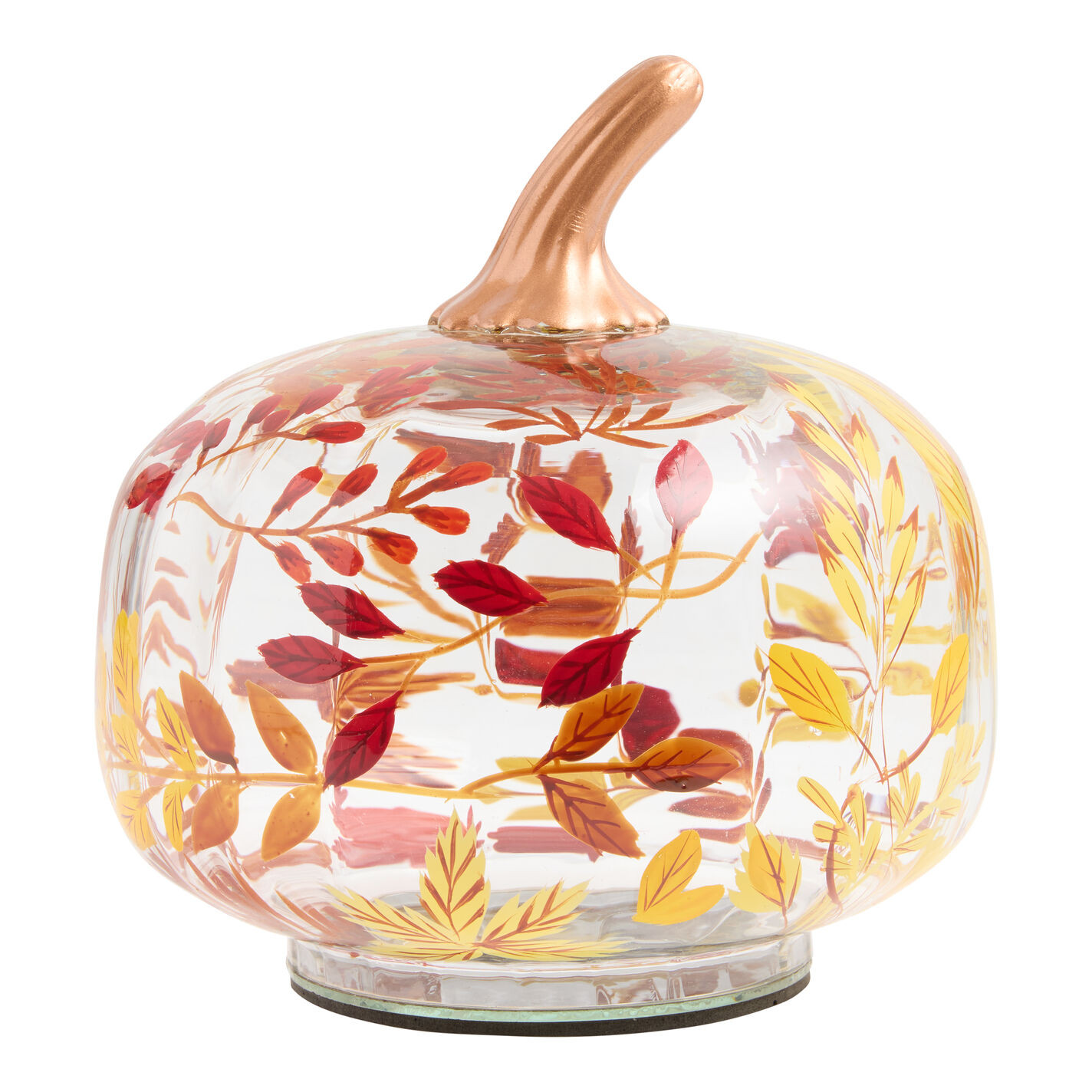 Handblown Glass Botanical Pumpkin Decor | World Market