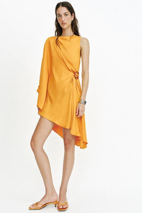 ASYMMETRIC BUCKLE DRESS | Zara Canada