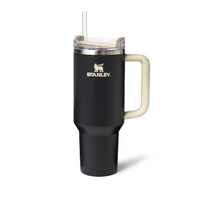 Stanley 40oz Stainless Steel H2.0 FlowState Quencher Tumbler Black - The Cuddle Collab: Dishwasher-Safe Drinkware | Target
