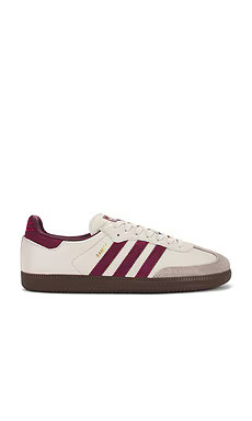 adidas Originals Samba OG in Light Grey & Burgundy from Revolve.com | Revolve Clothing (Global)