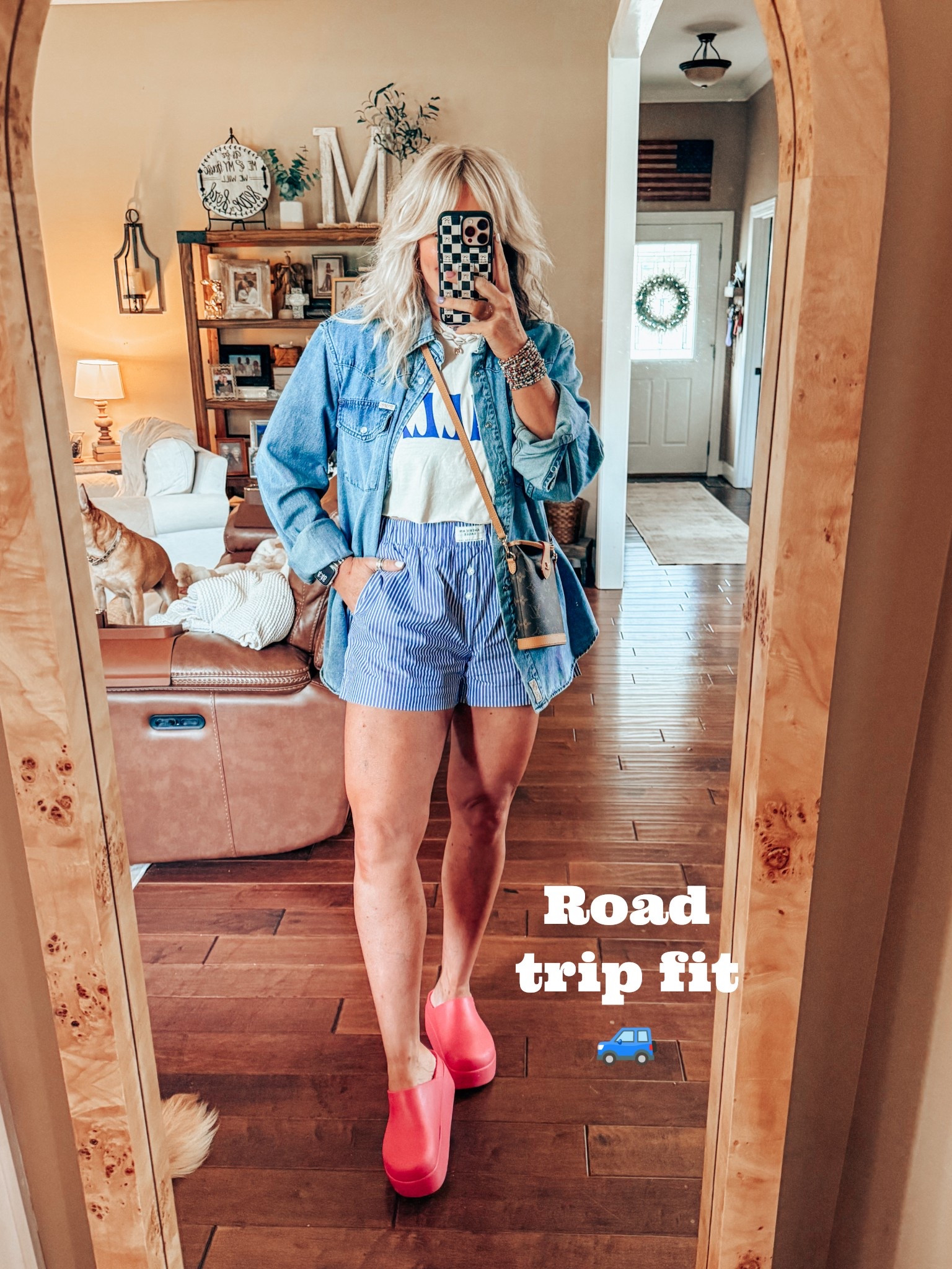 Road trip fit 🚙
Dallas tee - L
Denim shirt - M
Shorts - M
Crocs - sized down 


#LTKShoeCrush #LTKOver40 #LTKStyleTip